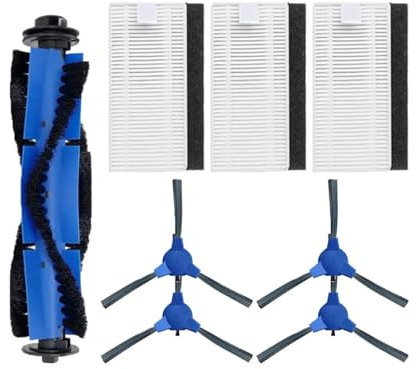 Compatible con Cecotec Conga 1090 Robot Aspirador Cepillo Lateral Principal Filtro HEPA Mopa Trapo Repuestos(8pcs Combo Kit)