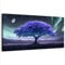 hyidecorart Tableau Decoration Murale Salon Grand, 50x100 cm Impression sur Toile, Cadre Decoration Murale Vie Violette de L'arbre, Abstrait Décoration de Chambre Salle De Bain Maison Décorations