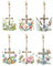Larfraecy 6 Stück Diamant-Malerei Schlüsselanhänger mit Kreuz & Blumen-Design 5D DIY Diamond Painting Schlüsselanhänger Doppelseitige Schlüsselbund Anhänger für Kinder Geschenk