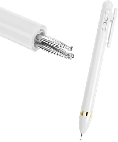 Lnngub 4 In 1 Nail Dotting Pen, Nail Design Pen Nail Art Tip Dot Pen Nail Dotting Pens Nail Dotting Tool Nail Art Tools Nail Art Tip Dot for Nail Art Design Home Salon(White)