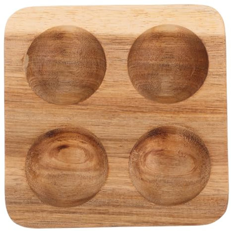 BESTOYARD Akazienholz Eierablage Für 4 Eier Stabiler Eierhalter Für Küche Und Kühlschrank Nachhaltiges Eiertablett Zur Sicherer Aufbewahrung Und Organisation