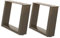 vidaXL Couchtischbeine U-Form 2 Stk. Naturstahl 50x(30-31) cm Stahl, Tischbein, Tischbein Metall, Esstischbein, Möbelbein, Schreibtischbein