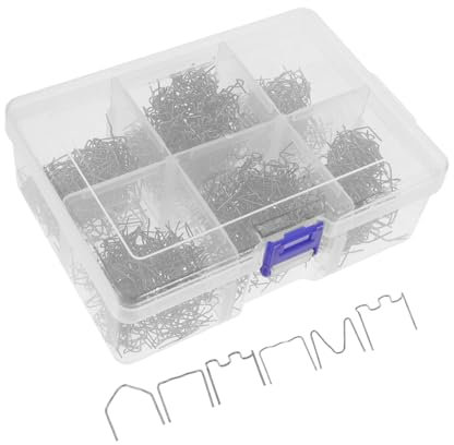 Angoily Stoßstangenreparatur- Heftklammern Auto-schweiß-set 1200 Stück Kunststoffschweißen Auto-reparatur-heftklammern