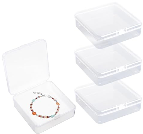 4PCS Square Mini Transparent Storage Box With Lid 8.5x8.5x2.5cm Travel Soap Box Travel Leak-Proof Soap Container With Lid Portable Shampoo Holder Suitable For Small Items Storage