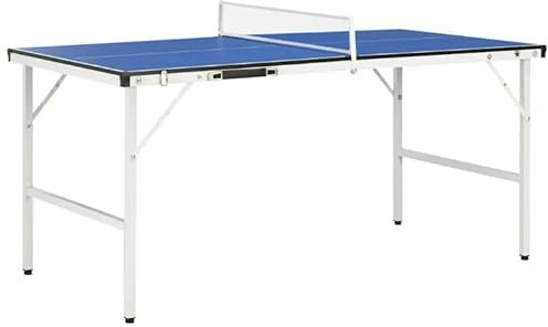 Tischtennisplatte mit Netz 5 Fuß: Ping Pong Tisch Blauw | 152×76×66 cm | Premium Qualität | Leicht zu transportieren | Stabil | Ideal für Outdoor & Indoor