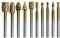 Lima rotativa 1/8 HSS, juego de brocas for enrutador, fresas rotativas de carburo Dremel, herramientas for tallado de raíz de Metal y piedra de madera, fresa(Milling Cutter B)