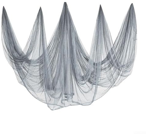 Moustiquaire en maille polyester pour balcon, cour, extérieur, 1,8 x 6 m (blanc)