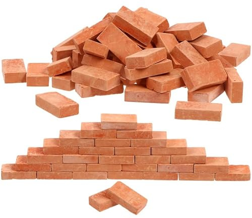BESPORTBLE Modèles De Briques Miniatures 1:35 Lot de 150 Pièces pour Décoration Maison Miniature Jeux De Construction Briques Artisanales Accessoires Créatifs