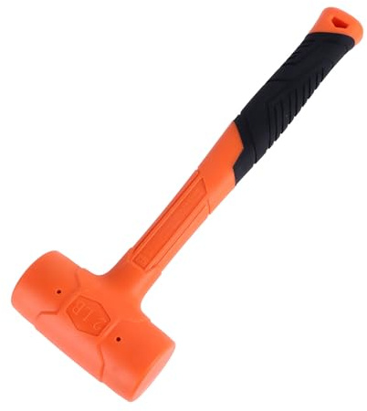 Fafeicy Rubber Mallet Hammer, 2lb Non Elastic Construction Tool, Double Faced Soft Design for Home Renovation and Installation