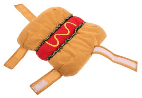 Alasum Witziges Haustierkostüm Hot Dog Verkleidung Elastisch Bequem Für Hunde Katzen Halloween Weihnachten Cosplay