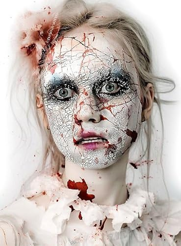 Hochwertiges Halloween Make-up Set - Horror Doll - Schminke Verkleidung - Karneval & Motto-Party