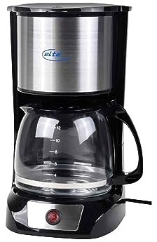 Elta Kaffeemaschine Edelstahl KME-1000.2 (1,5L, 800 Watt, permanenter Kaffeefilter, schwarz)