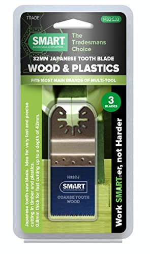 Smart H32Cj3 Wood and Plastic Cutting Sheets of Japanese Teeth, Set of 3 Pieces
