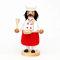 Wichtelstube-Kollektion Holz Räuchermann Räuchermännchen Räucherfigur Koch mit roter Schürze 11 x 9 x 20 cm