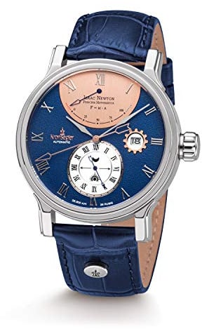 Kronsegler Isaac Newton - Principia Mathematica Herren Armbanduhr Automatik Stahl-Blau
