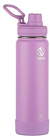 Takeya 51209 Actives - Bottiglia termica in acciaio inox con beccuccio Attivi 24 Oz Lilla