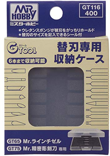 ＭＲ．ＨＯＢＢＹ＼ミスターホビー GT116 Replacement Blade Storage Case, GTool, Aufbewahrungsbox, Etui, Zubehör für Modellbau, Für Ersatz Klingen, Schaber, Praktisch, Transparent, Grau, Urethan, Plastik, Für 6 Teile