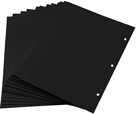 AiYoYo Scrapbook Papier Schwarz Nachfüllseiten 17 x 23.5cm 20 Blätter Kraftpapier Seiten für Album Fotoalbum zum Selbstgestalten 20 x 25cm