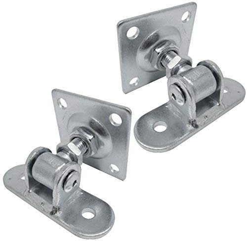 Cerniera per cancello M16, 2 pezzi, con 2 piastre di fissaggio, regolabile