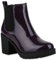 Damen Stiefeletten Chelsea Boots Profilsohle Blockabsatz Schuhe 177219 Lila Lack 39 Flandell