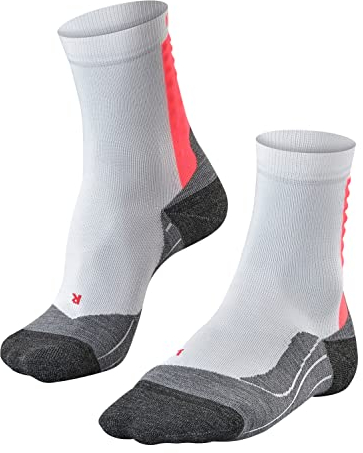 FALKE Damen Laufsocken Achilles W So Funktionsmaterial schützt die Achillessehne 1 Paar, Weiß White-Red 2028, 39-40