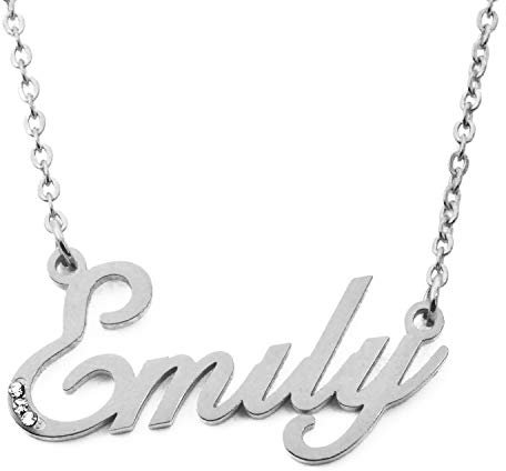 Kigu Emily Kursive Namenskette Personalisiert - Silberten