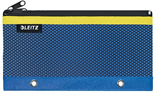 Leitz Urban Chic Federmäppchen mit 2 Fächern, Integrierte Ösen, Blau, 60130032