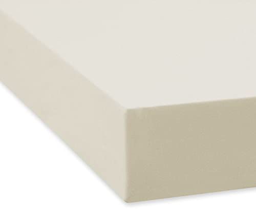 TRAUMSCHLAF Spannbettlaken, Spannbetttuch Fein-Biber warm und kuschelig, bügelfrei, mit Rundumgummi (weitere Farben,Größen) 200x220 cm Ecru