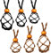 6 Pieces Necklace Cord Empty Stone Holder Stone Necklace Cord Adjustable Necklace Holder DIY Quartz Crystal Necklace Cord Jewelry Making Supplies Weave Cords for DIY Bohemian Stone Necklaces Making