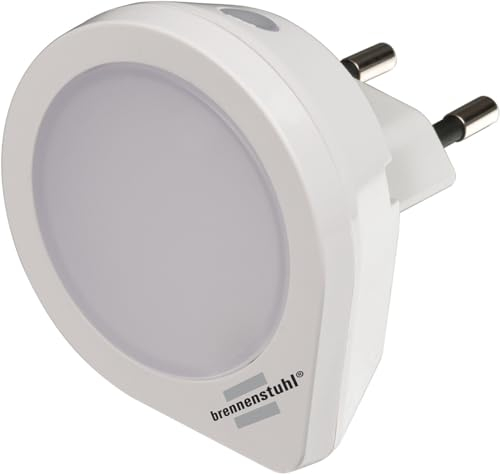 Brennenstuhl luz nocturna LED con sensor crepuscular NL 01 QD/Luz de orientación LED (luz suave y discreta, consumo de energía extremadamente bajo)
