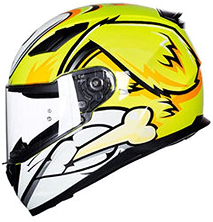 Integralhelme Flip-Up Motorradhelm Modular-Helm Full-Face Motorcycle Helmet Jet Helm Rollerhelm Erwachsener Herren & Damen Sturzhelm Klapphelm DOT/ECE-Zertifizierung,Gelb,L