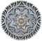 Stone and Style Wandrelief Mandala rund Seerose frostfest massiver Steinguss ⌀ 33 cm