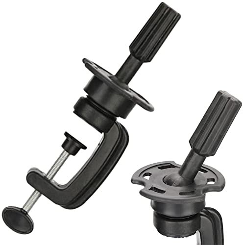 SZXMDKH Mannequin Training Head Clamp/Stand Wig Holder Stand Desk Table Clamp Cosmetology Holding for Hairdressing Canvas Clamp, Black, 25*7.5cm