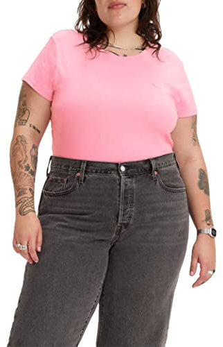Levi's Plus Size SS Baby Tee T-Shirt Femme, Prism Pink, 3XL