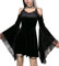DINGJIUYAN Lolita Plus Size, Gothic Alt - Pastel Goth Accessories, Black Gothic Witch Dress for Women Halloween Dress