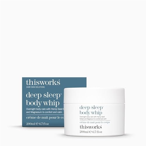This Works Deep Sleep Body Whip, 200 ml - All Over Body Butter Infused with Deep Sleep Functional Fragrance and Magnesium - Soothing Body Moisturiser to Nourish Skin