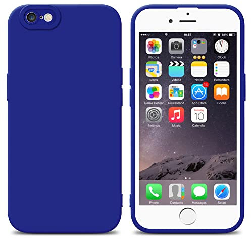 Cadorabo Hülle kompatibel mit Apple iPhone 6 / 6S Schutzhülle TPU Silikon Case Liquid Design mit Kameraschutz Slim Kratzfest Weiche Gummi mit Rundumschutz Case Hülle für iPhone 6 / 6S in Blau