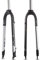 BOLANY Fahrrad Starrgabeln 1-1/8 Gewindelose Gerade Steuersatz Universal 26/27.5/29 Scheibenbremse 9mm QR MTB Vordere Gabeln aus Aluminiumlegierung Super-Leichte Fahrradgabeln