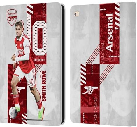 Head Case Designs Licenciado Oficialmente Arsenal FC Smith Rowe 2022/23 Primer Equipo Carcasa de Cuero Tipo Libro Compatible con Apple iPad Air 2 (2014)