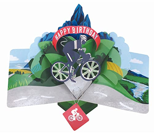 Pop-Up-Grußkarte mit Fahrrad, 3D-Pop-Up-Karte, Motiv: Radfahrer, POP227