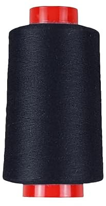 Overlockgarn in 80 Farben, 4000 m Konen, Overlock Nähgarn in Industriequalität (9999 - Schwarz)