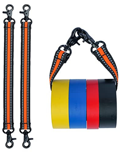 MELOTOUGH Electrical Tape Holder Tape Thong with Trigger Snap Hook for Tool Belt, Tool Pouch, Tool Bag(Orange 2pcs)