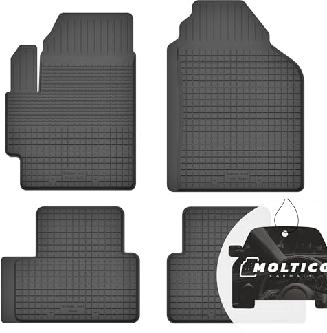 moto-MOLTICO Gummimatten Auto, 4-teiliges Set, Allwetter Gummi Fußmatten mit Rand, Antirutsch & Wasserfest Autoteppiche - passend für Mitsubishi Colt VI Z30 2004-2008