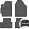 moto-MOLTICO Gummimatten Auto, 4-teiliges Set, Allwetter Gummi Fußmatten mit Rand, Antirutsch & Wasserfest Autoteppiche - passend für Mitsubishi Colt VI Z30 2004-2008