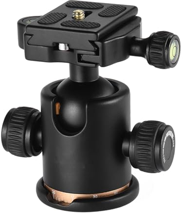 Sunydog Tripod Ball Head, Camera Tripod Ball Head Ballhead with Quick Release Plate 1/4 Screw, Mini Ball Head with with 1/4 Screw 3/8 Thread Mount