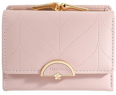 1 clip de portefeuille pliable, porte-monnaie pour femme, petit sac en cuir, petit portefeuille avec plusieurs compartiments, simple et portable, convient aux femmes pour une utilisation dans
