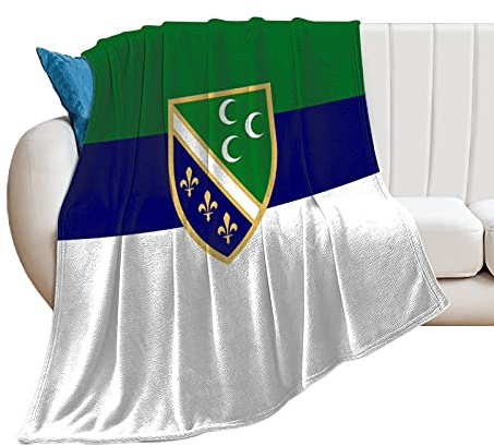 Überwurfdecke Sandzak-Flagge Fleecedecke Falten Beständig Anti-Verfärben Couchdecke Für Sofa Bett Couch 40X50