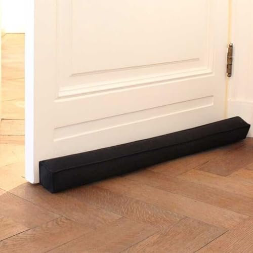 Boudin de porte magnétique, noir, pour porte de 130 cm, protection contre les courants d’air et le bruit, forme carrée, différentes tailles et couleurs
