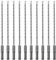 SALI 10PCS SDS Plus Rotary Hammer Drill Bit Kit - Double Thread Tungsten Carbide Tip for Concrete, Brick, Cement Walls, Stone - 5.5mm x 210mm Hammer Drill Bits