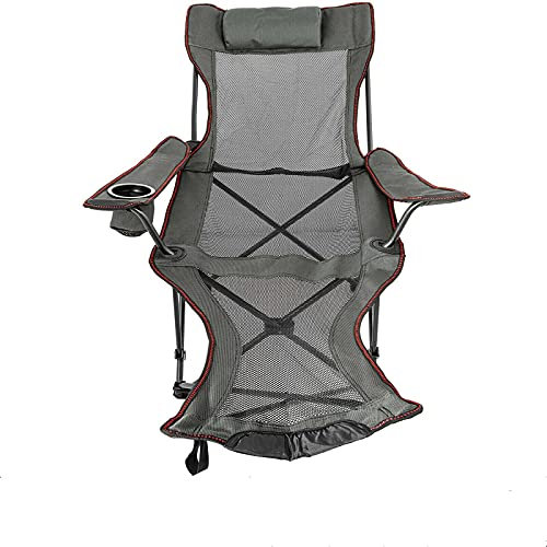Chaises de camping pliantes et inclinables avec repose-pieds - Fauteuil portable pour l'extérieur, la plage, le soleil, le camping, le jardin